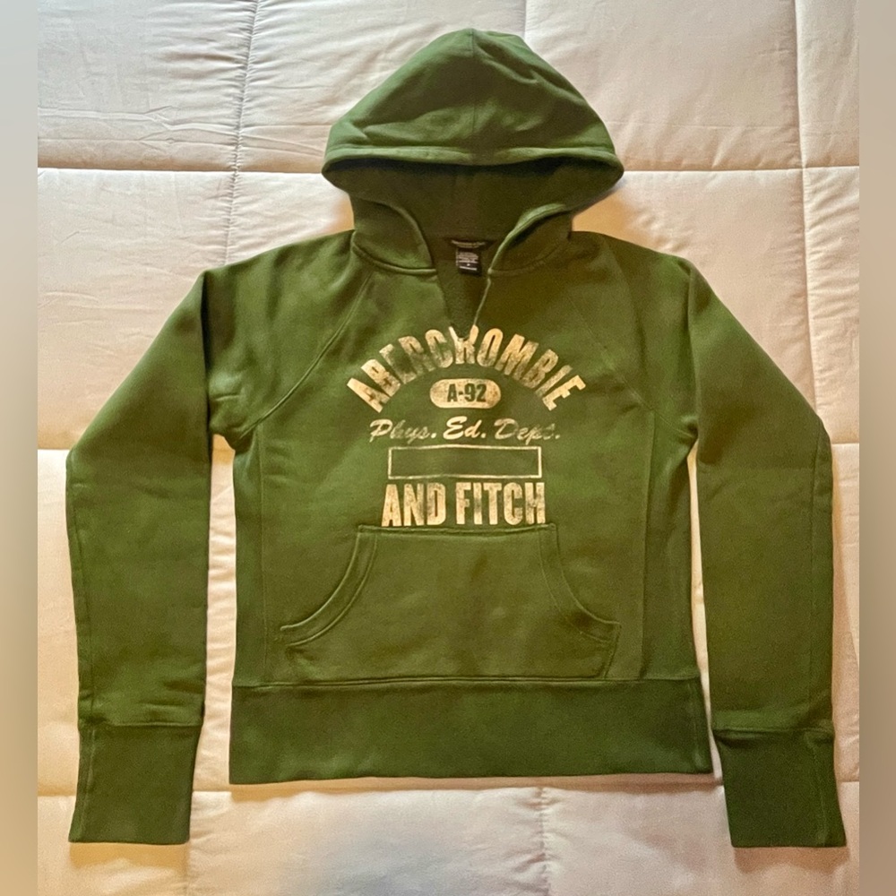 Vintage Abercrombie & Fitch Women’s ‘Phys Ed Dept.’ Hoodie - SMALL - Green | Y2K